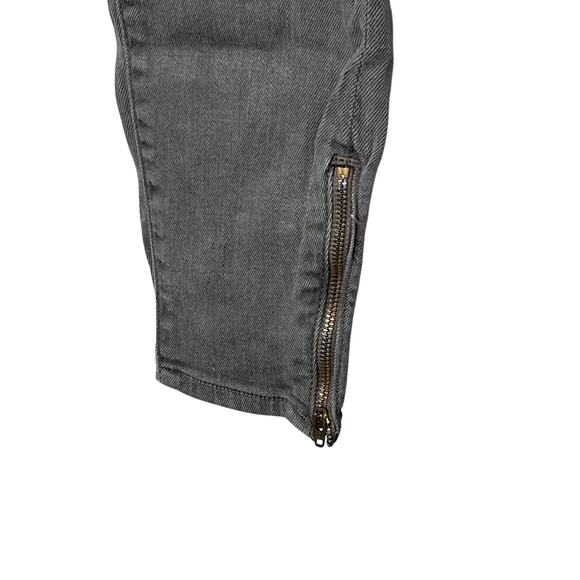 Mother The Looker Ankle Zip Skinny Jeans Olive Green/Gray Low Rise Women 27 - Picture 5 of 10